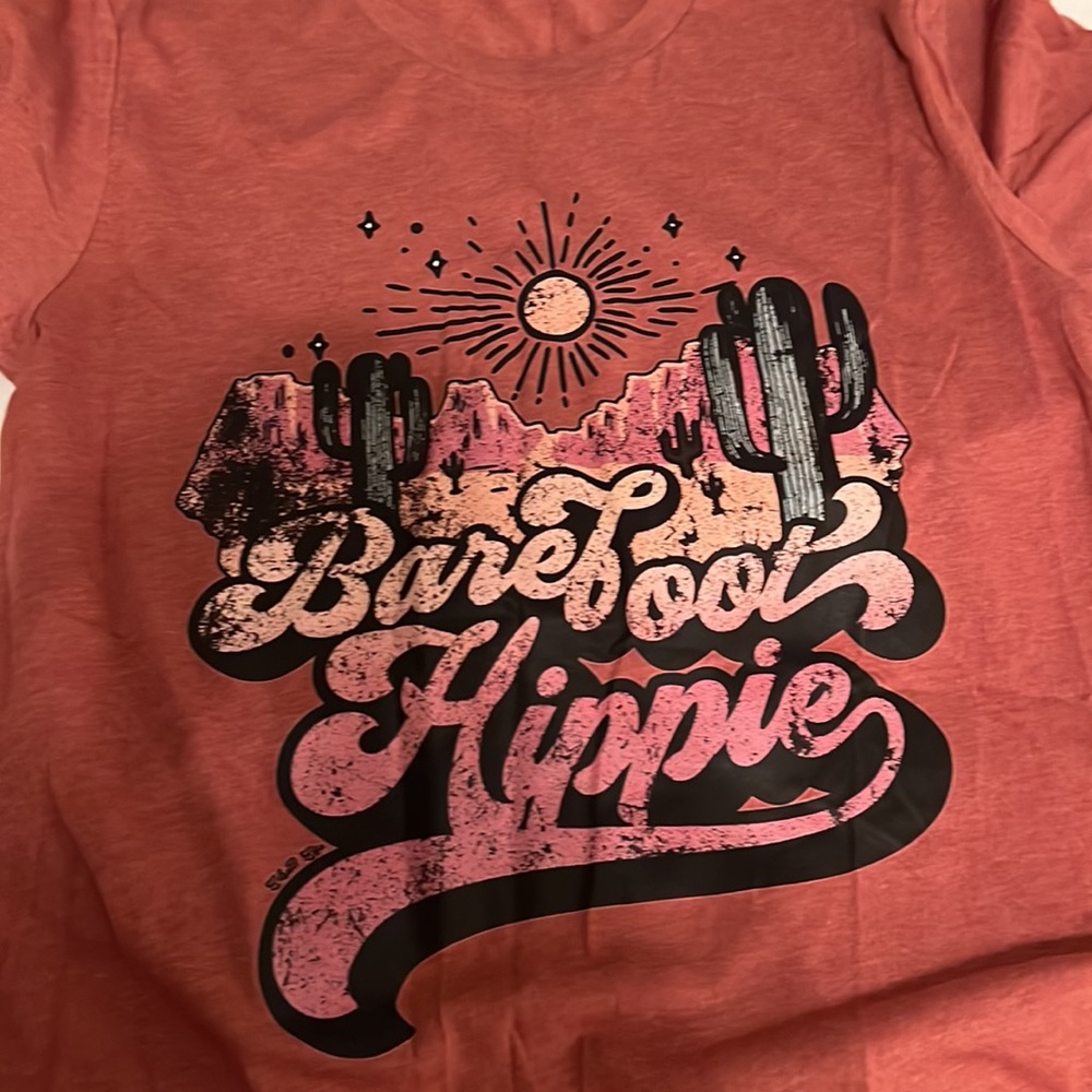 Barefoot hippie T shirt